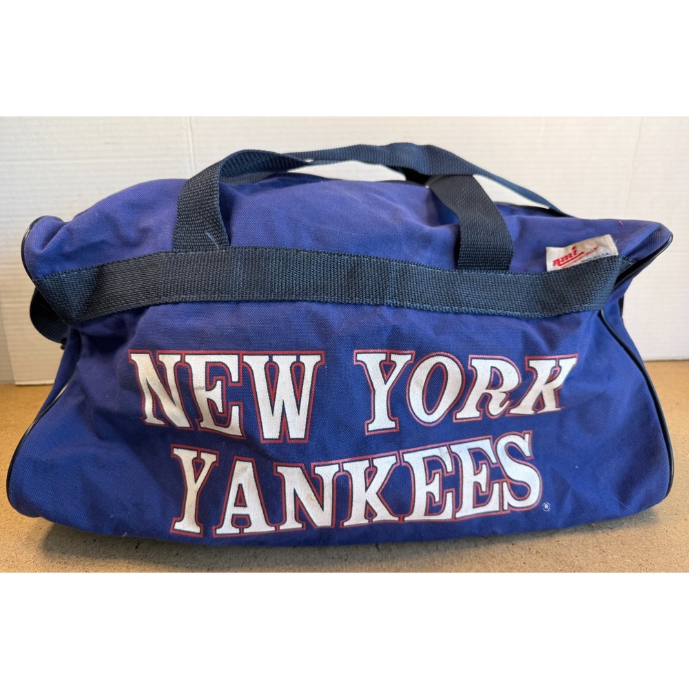*RARE* New York Yankess Blue Duffle Bag NMI Nasco Made in USA 18x10x10